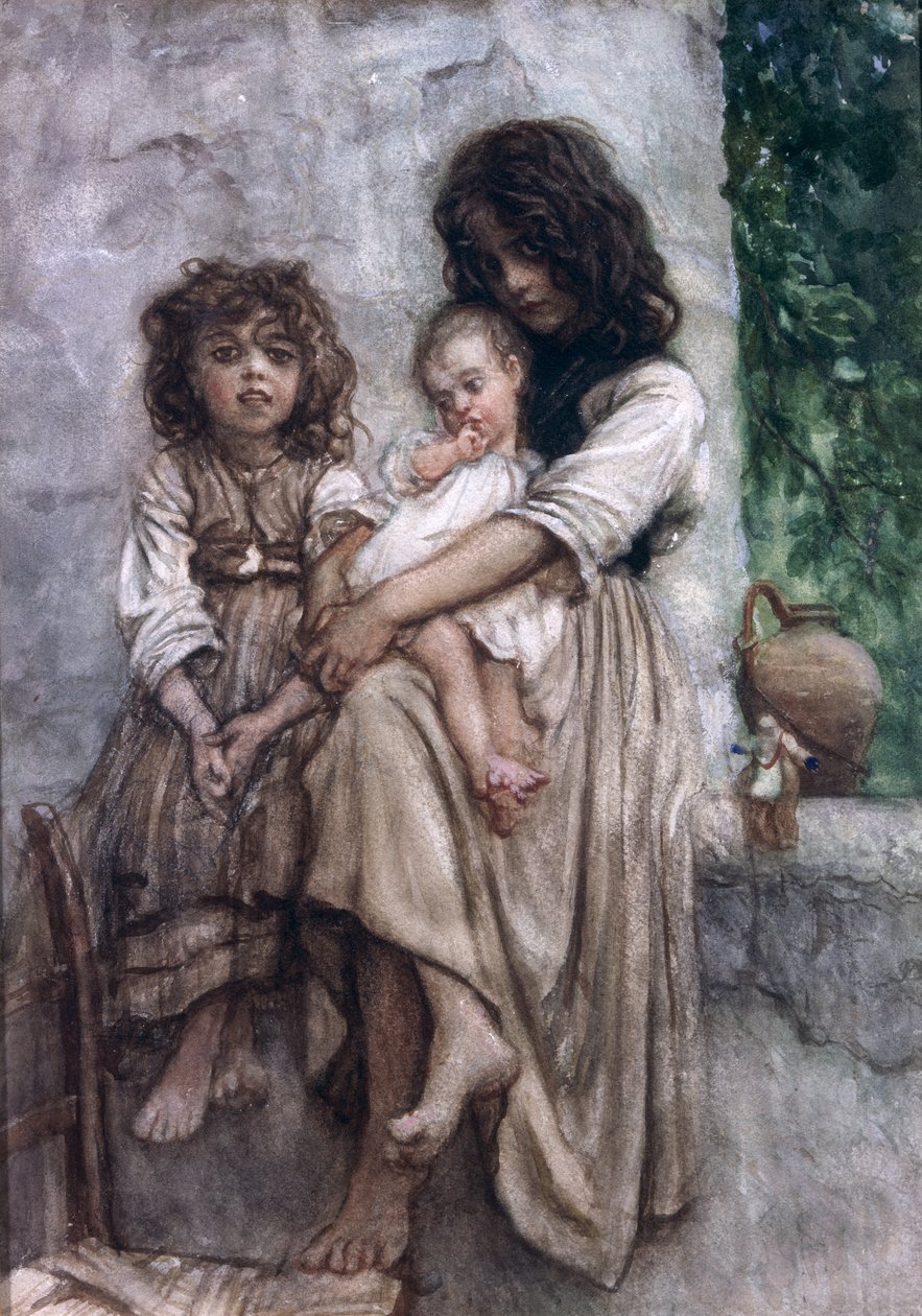 Giovani ragazze di Ischia da Antoine Auguste Ernest Herbert or Hebert