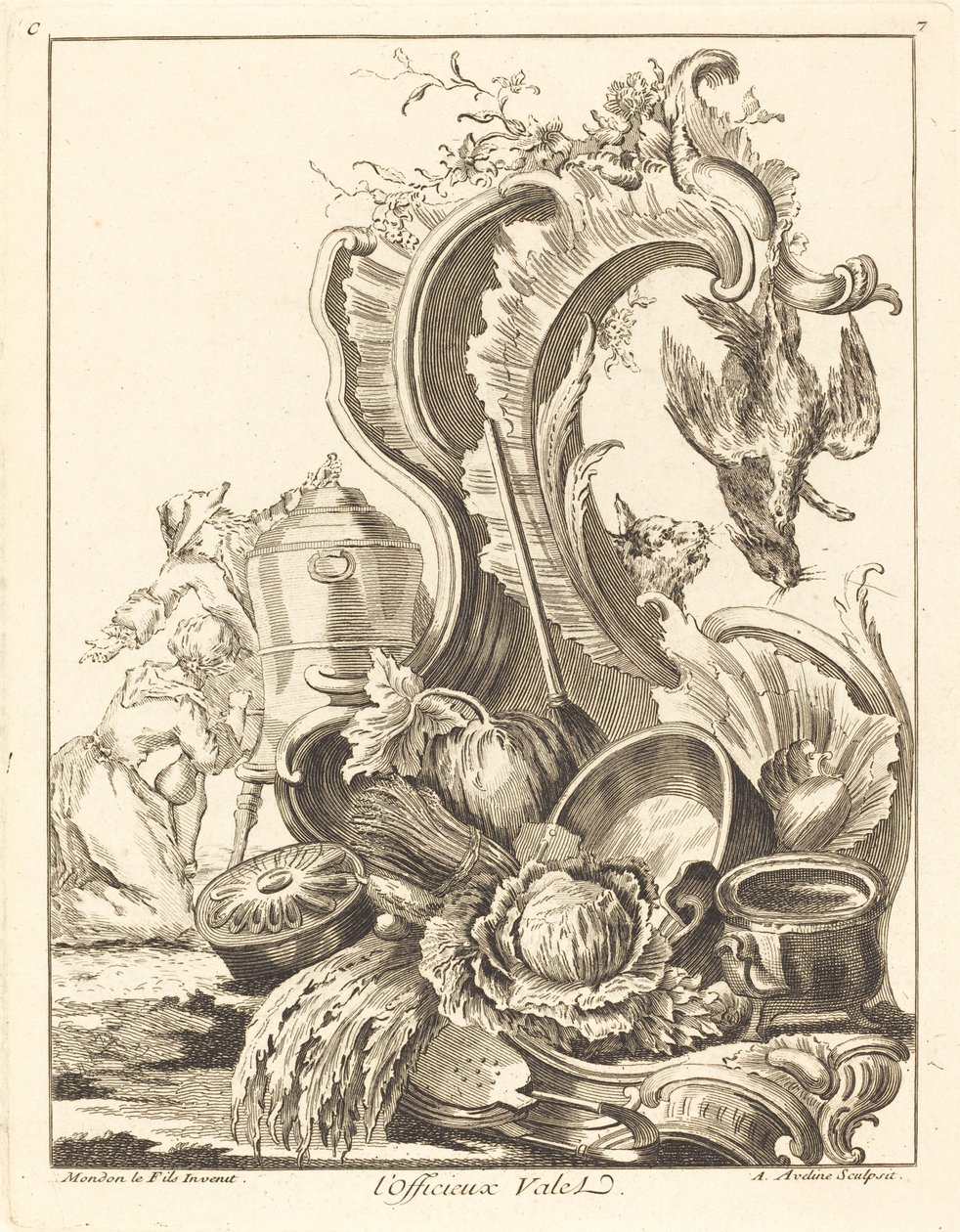 Il Valletto Premuroso da Antoine Aveline after Jean Mondon