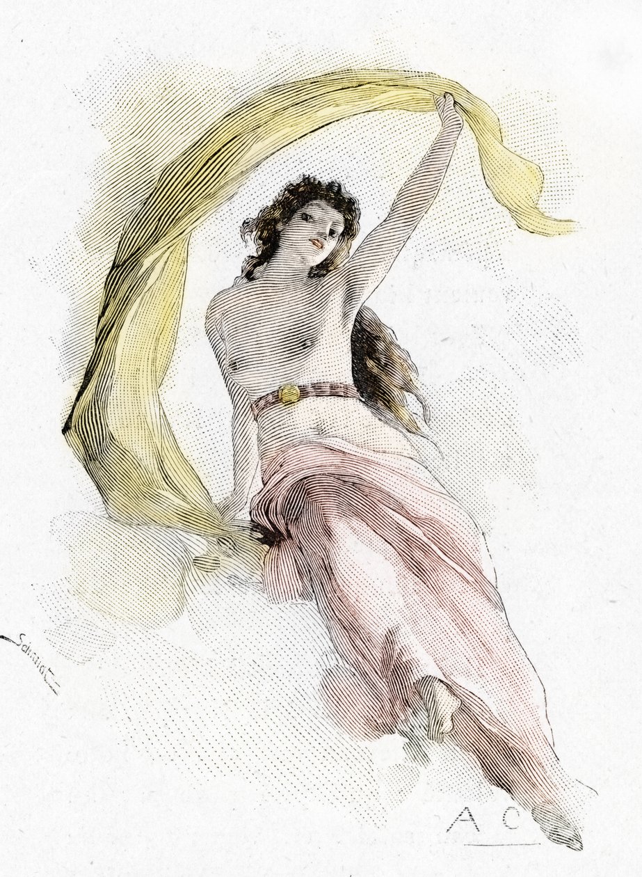Odissea di Omero: Canto V: rappresentazione di Aurora. Illustrazione di Antoine Calbet (1860-1944) per 