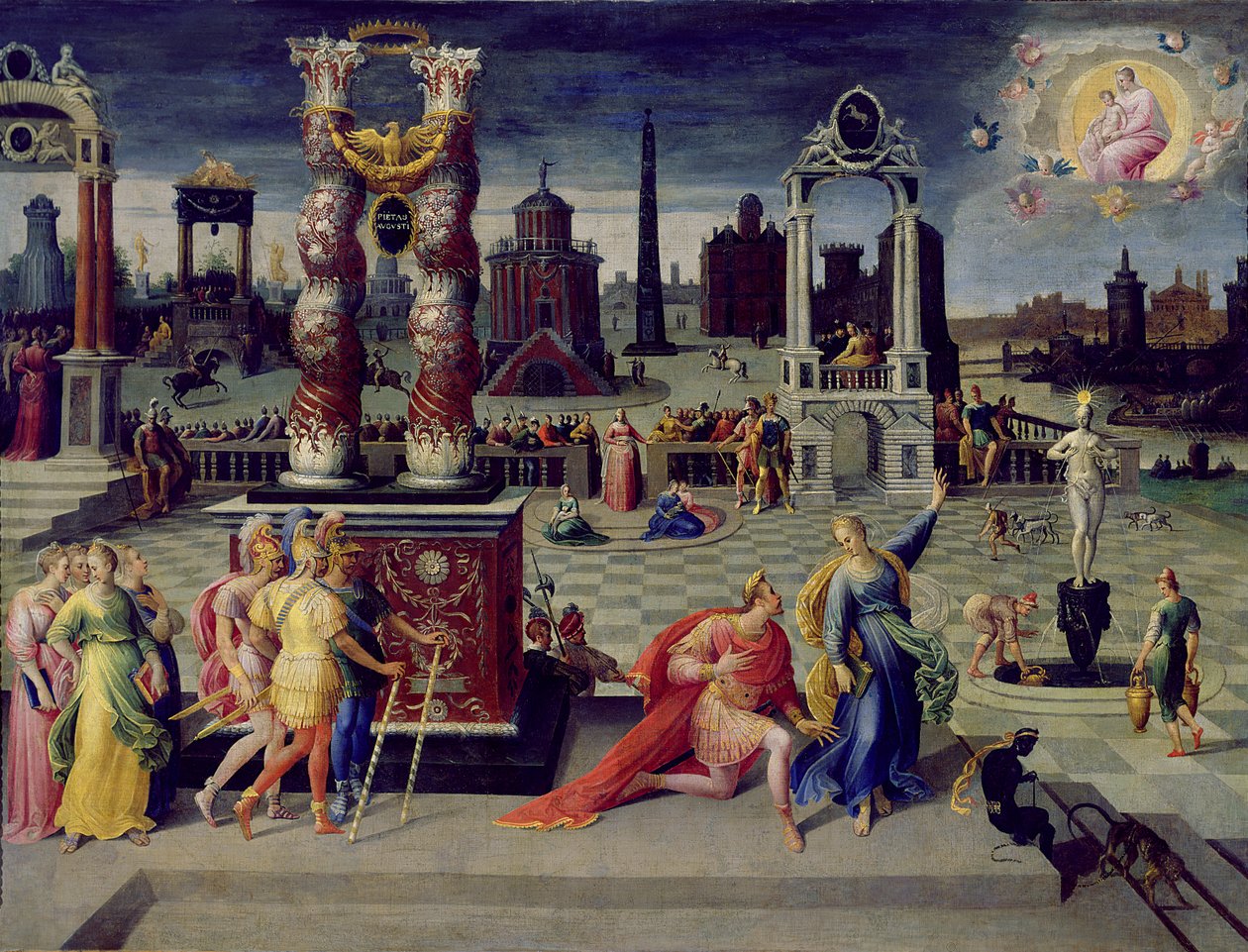 Augusto e la Sibilla Tiburtina da Antoine Caron