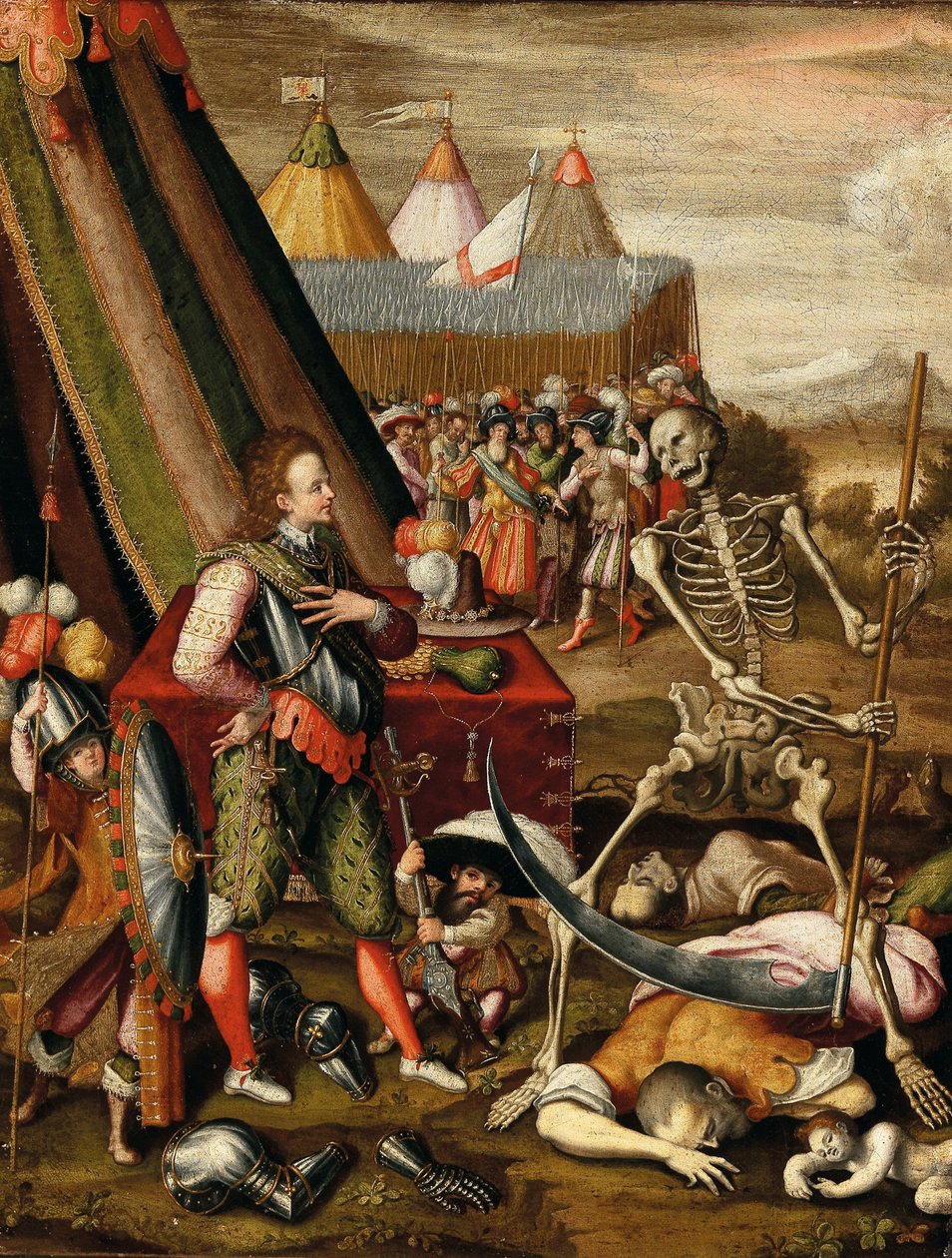 Il Dialogo del Principe con la Morte. Allegoria degli orrori della guerra da Antoine Caron