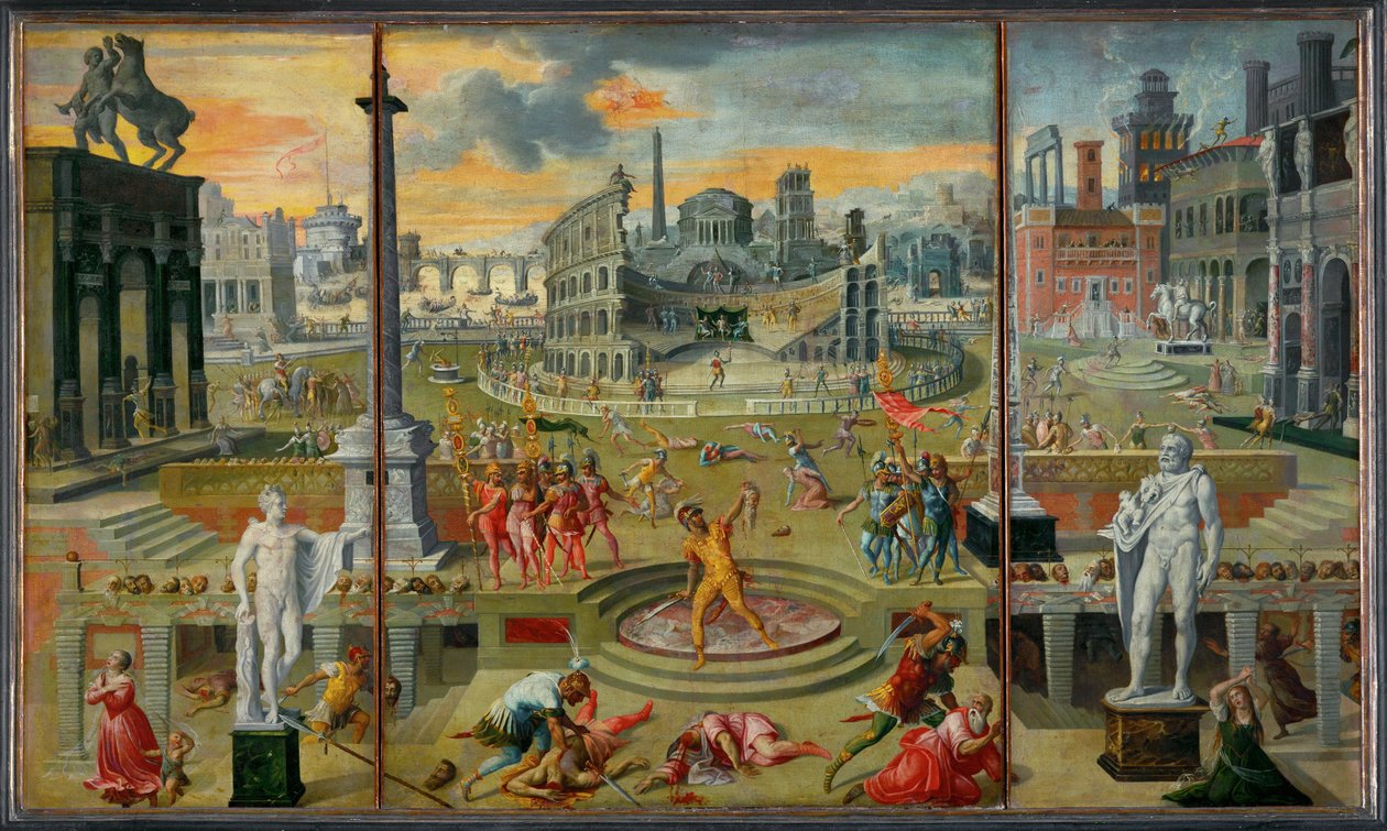 Il massacro del Triumvirato. Allusione alla ... da Antoine Caron