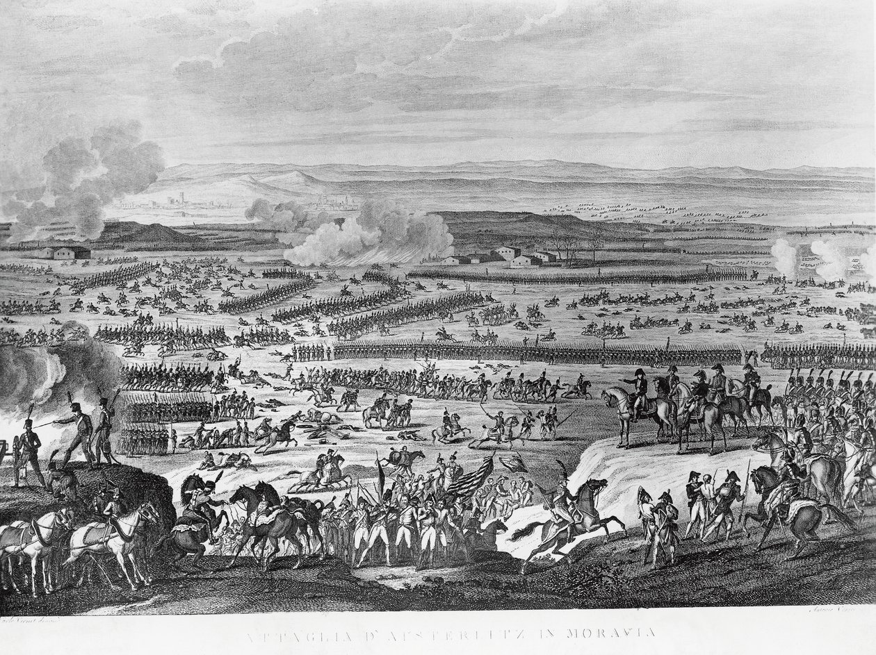 Fazioni opposte durante la Battaglia di Austerlitz, 2 dicembre da Antoine Charles Horace Vernet