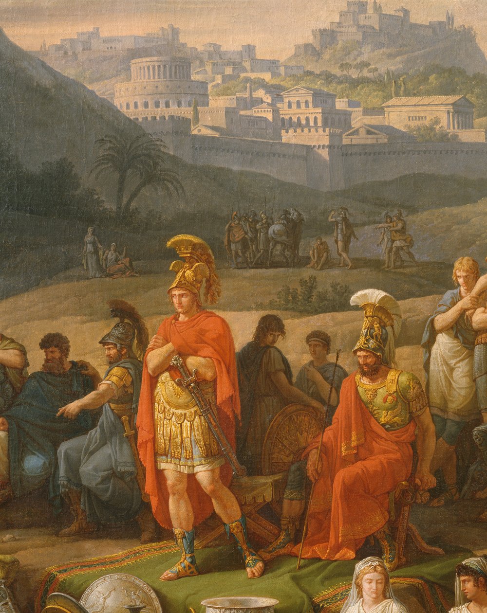 Giochi funebri in onore di Patroclo, dettaglio di eroi greci, c.1790 da Antoine Charles Horace Vernet