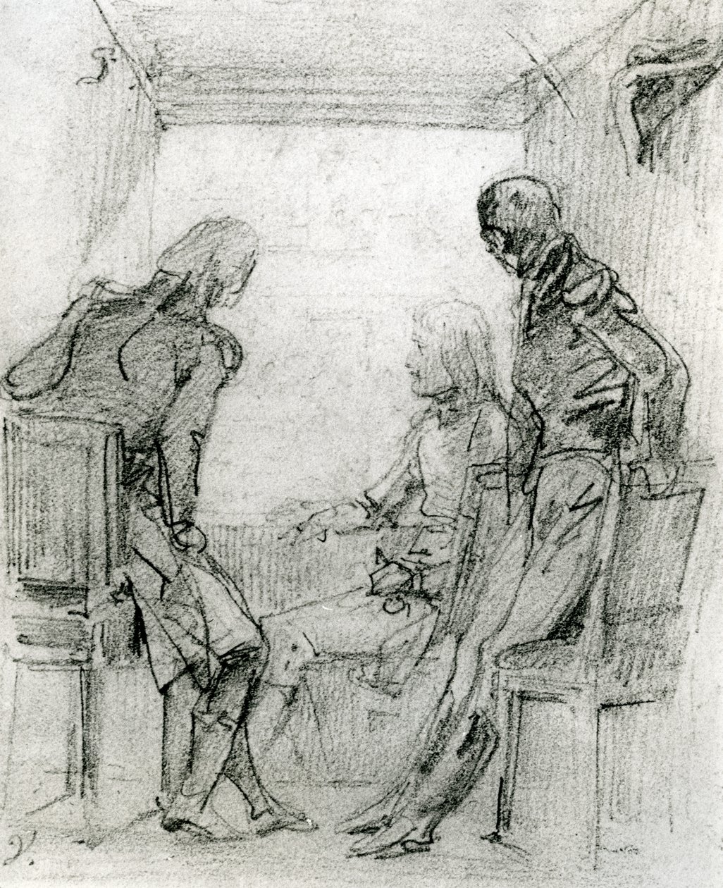 Il generale Bonaparte guarda una commedia alla Comédie Française a Parigi, fine XVIII secolo da Antoine Charles Horace Vernet