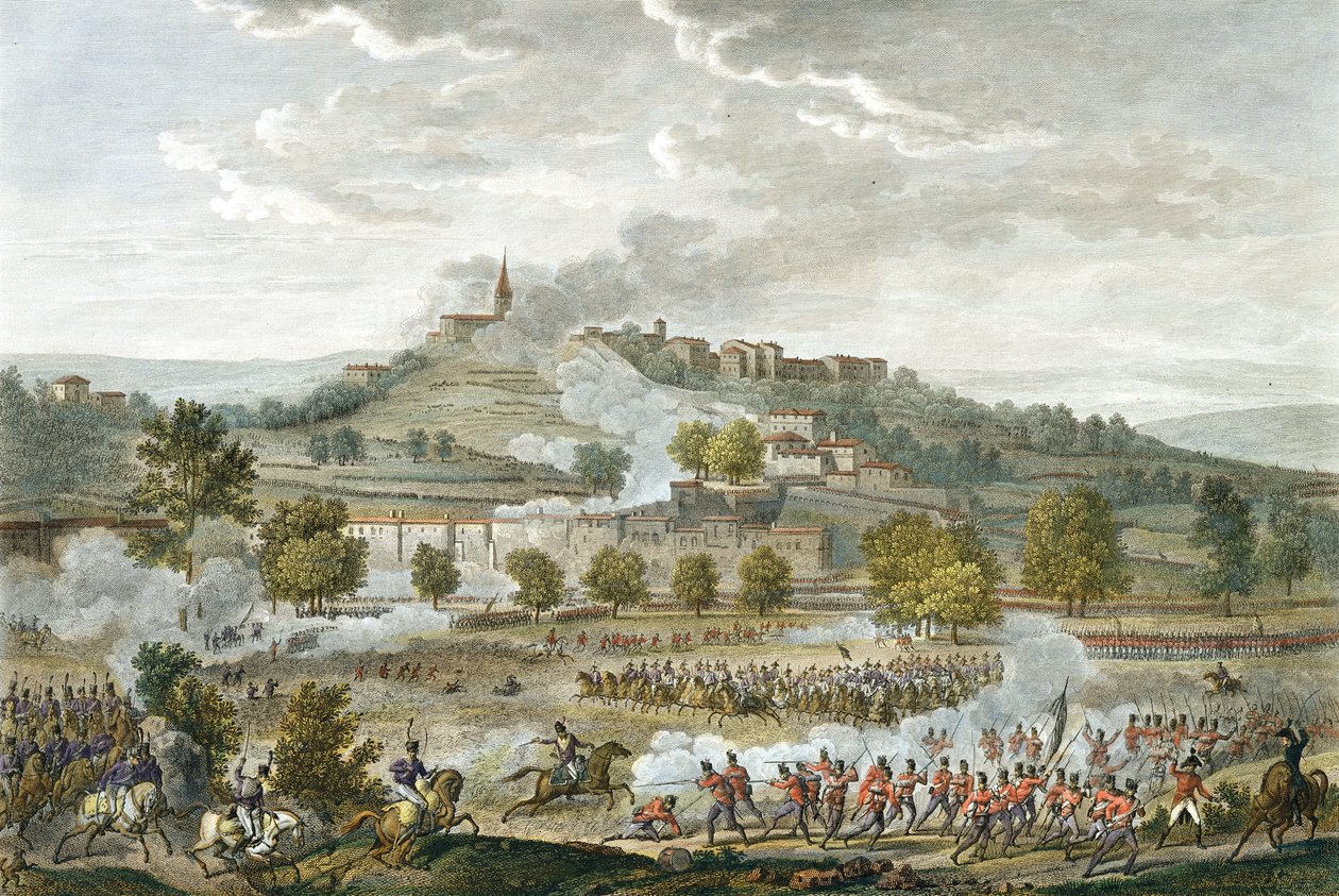 La Battaglia di Montebello e Casteggio, 20 Pratile, Anno 8 (9 giugno 1800) inciso da Jean Duplessi-Bertaux (1747-1819) da Antoine Charles Horace Vernet