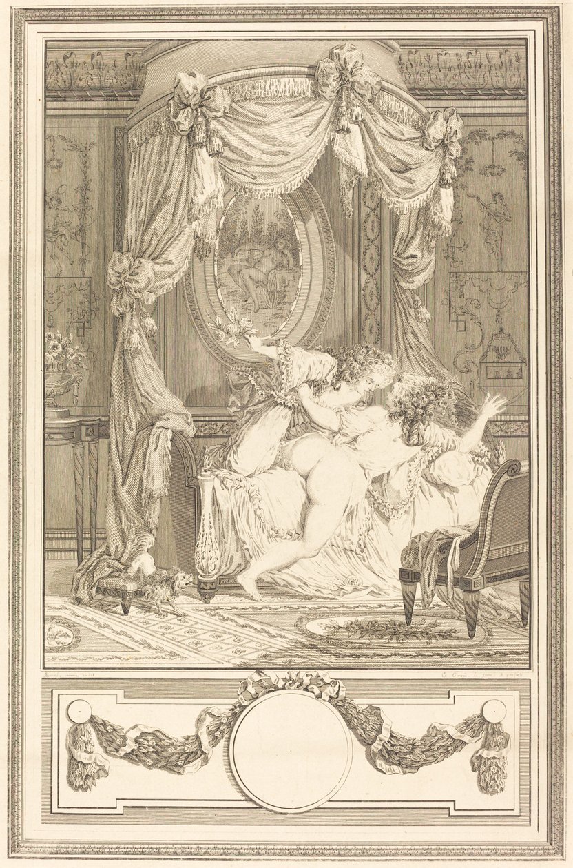 La bastonatura con le rose da Antoine Cosme Giraud after Antoine Borel
