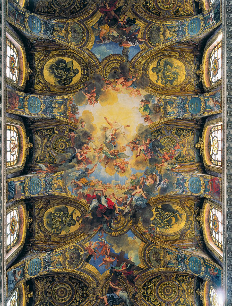 Affreschi della volta della cappella reale decorata da Antoine Coypel, de La Fosse e Jouvenet da Antoine Coypel