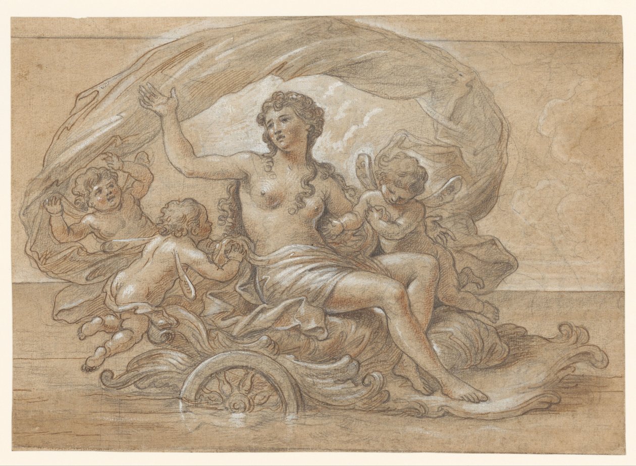 Galatea sul suo carro marino da Antoine Coypel