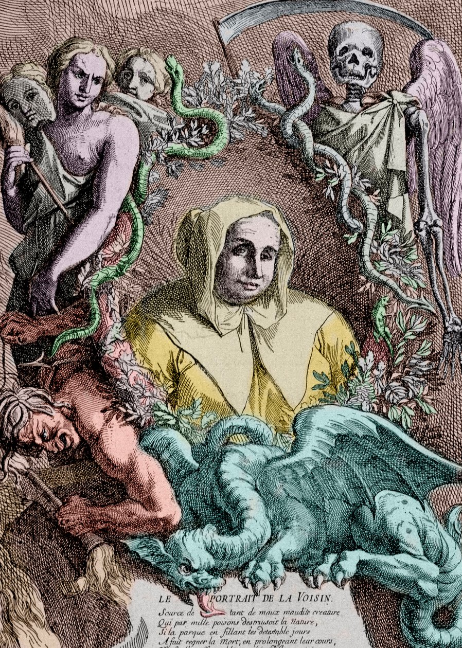 Ritratto di Catherine Deshayes, di A. Coypel (incisione) da Antoine Coypel