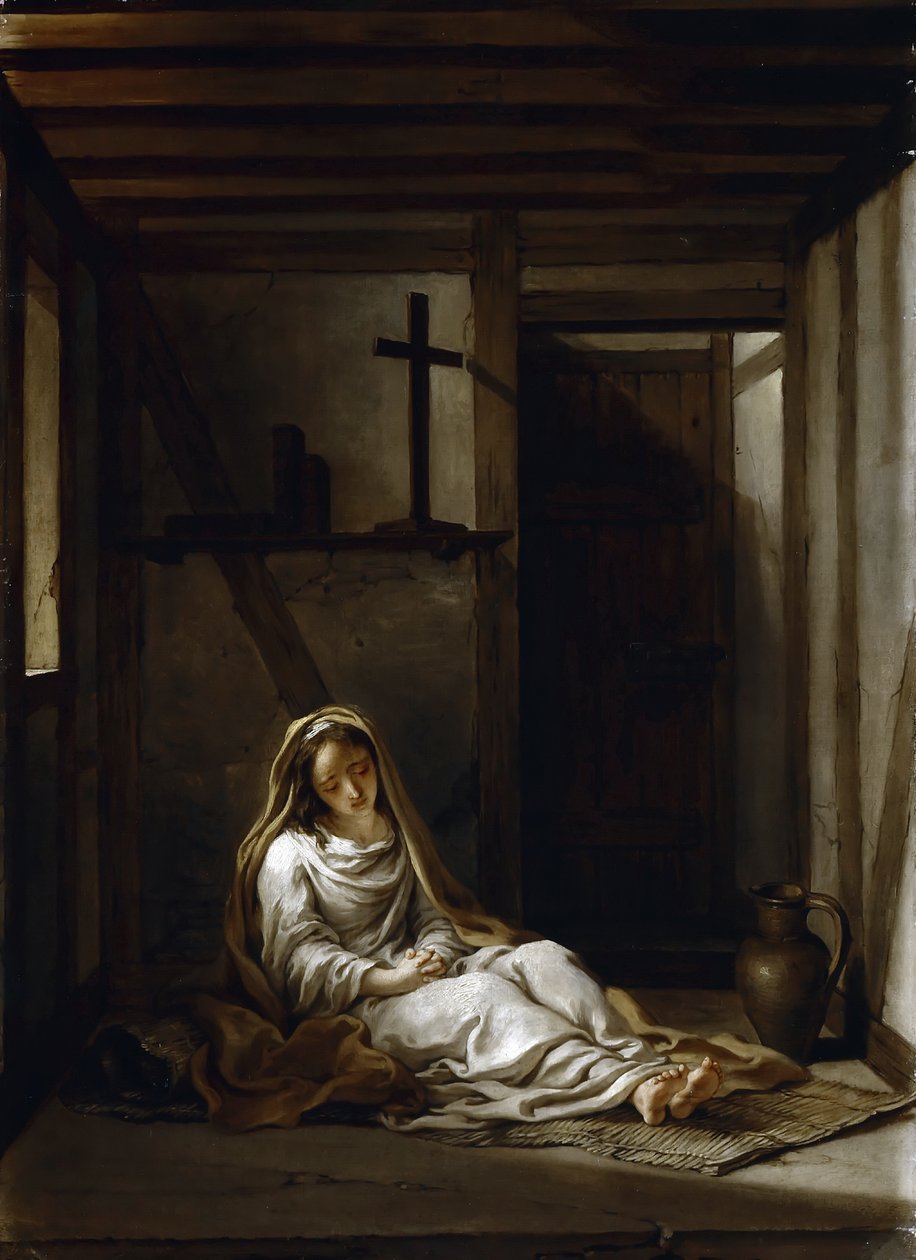 Santa Taide nella sua cella da Antoine Coypel