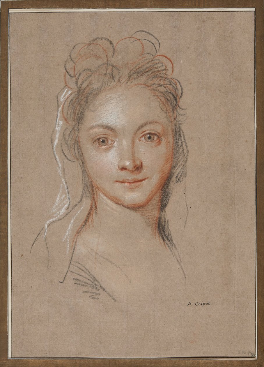 Giovane donna di fronte da Antoine Coypel
