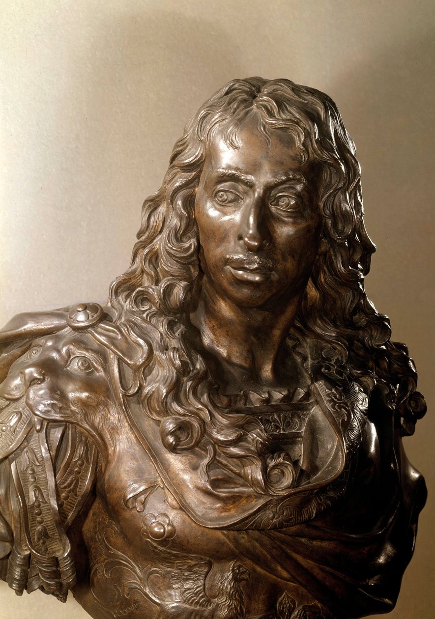 Busto in bronzo di Luigi II di Borbone, Principe di Condé noto come il Gran Condé (1621-1686). Scultura di Antoine Coysevox (1640-1720) XVII secolo da Antoine Coysevox