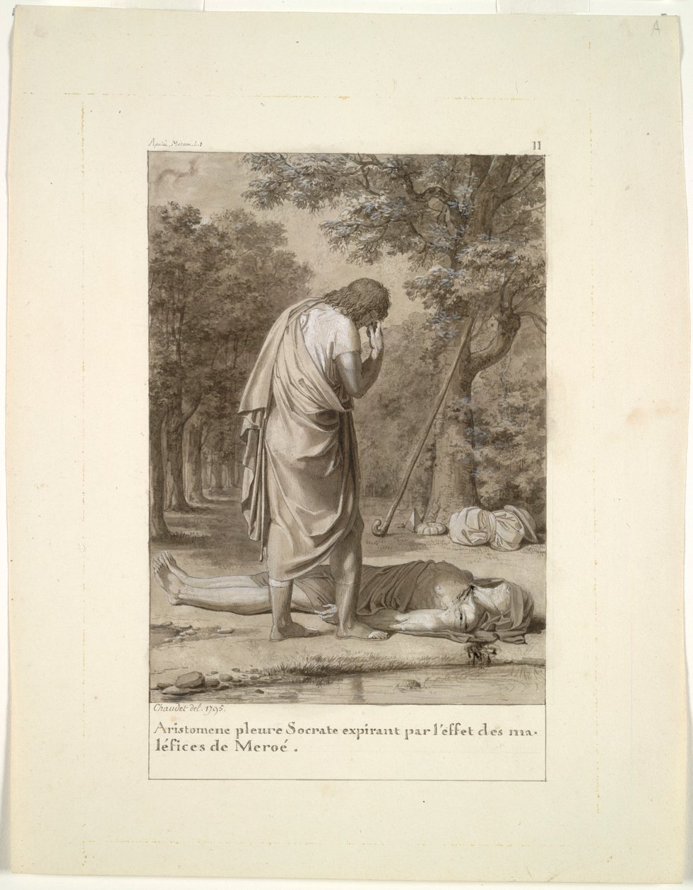 Aristomene piange la morte di Socrate per l