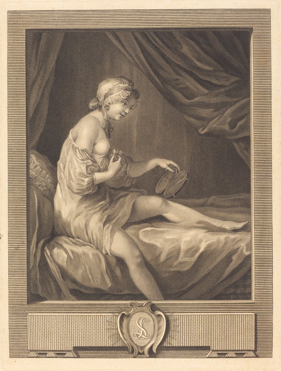 La comparazione del bocciolo di rosa da Antoine Francois Dennel after Gabriel Jacques de Saint Aubin