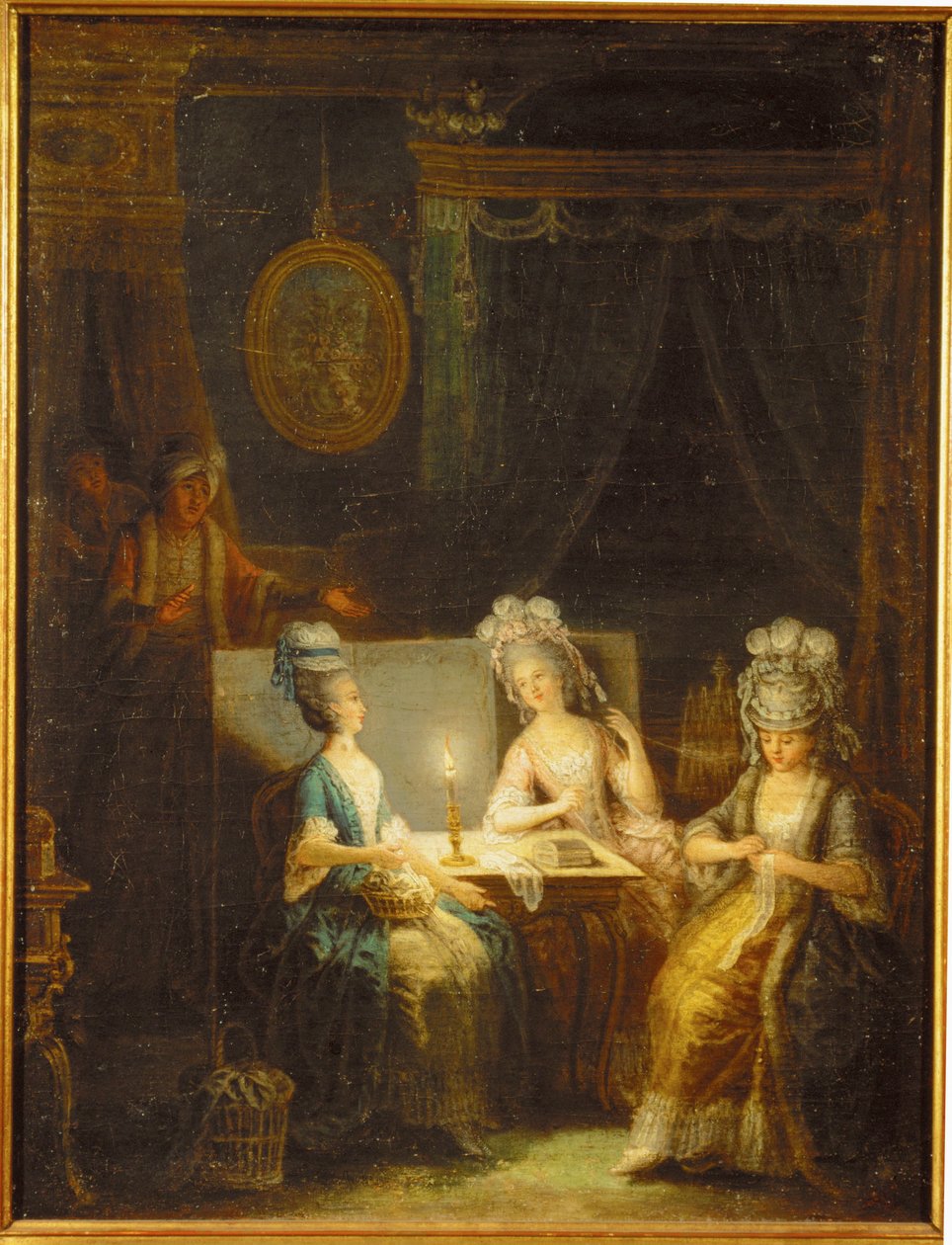 Zemir e Azor, opera di Andre E ... (dipinto su tela) da Antoine Francois Saint-Aubert