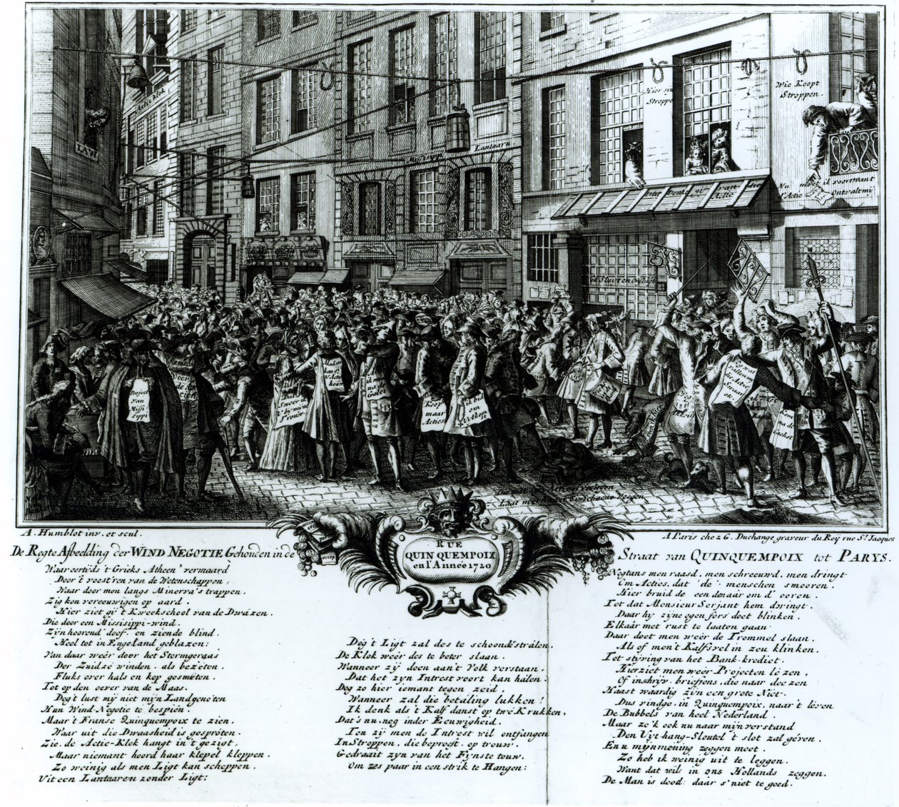 Rue Quinquempoix nel 1720 da Antoine Humblot
