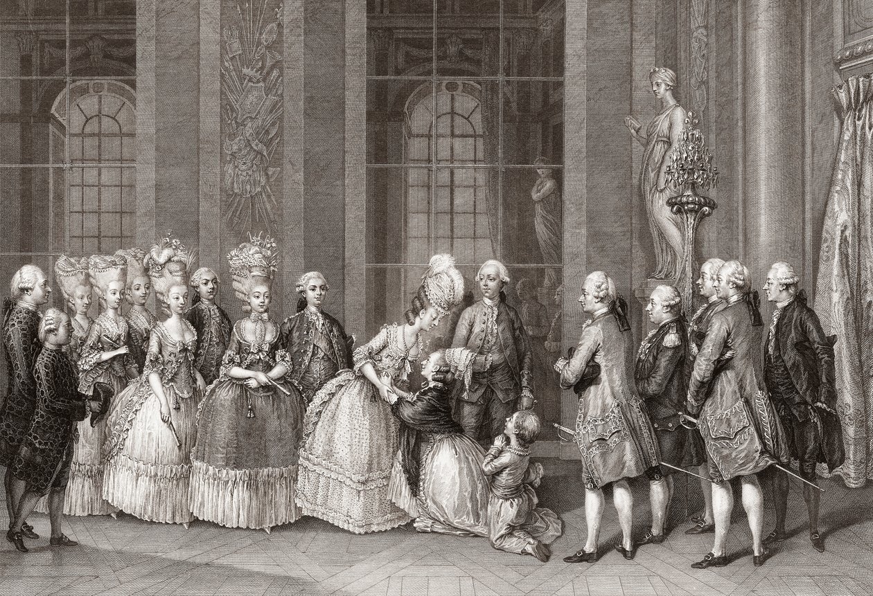 Maria Antonietta visitata dalla famiglia Bellegarde da Antoine Jean Duclos