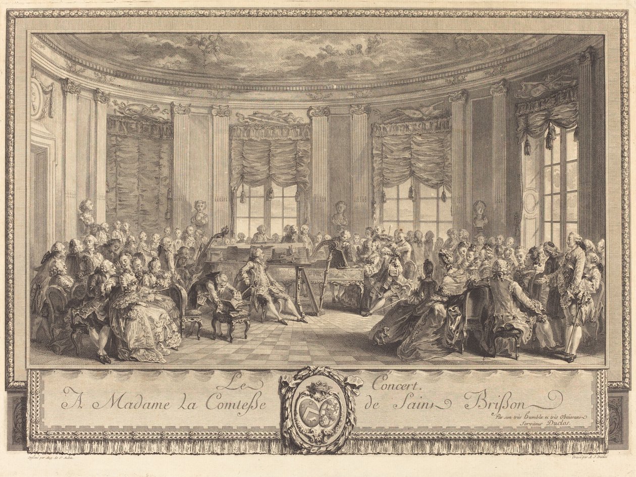 Il concerto da Antoine Jean Duclos after Augustin de Saint Aubin