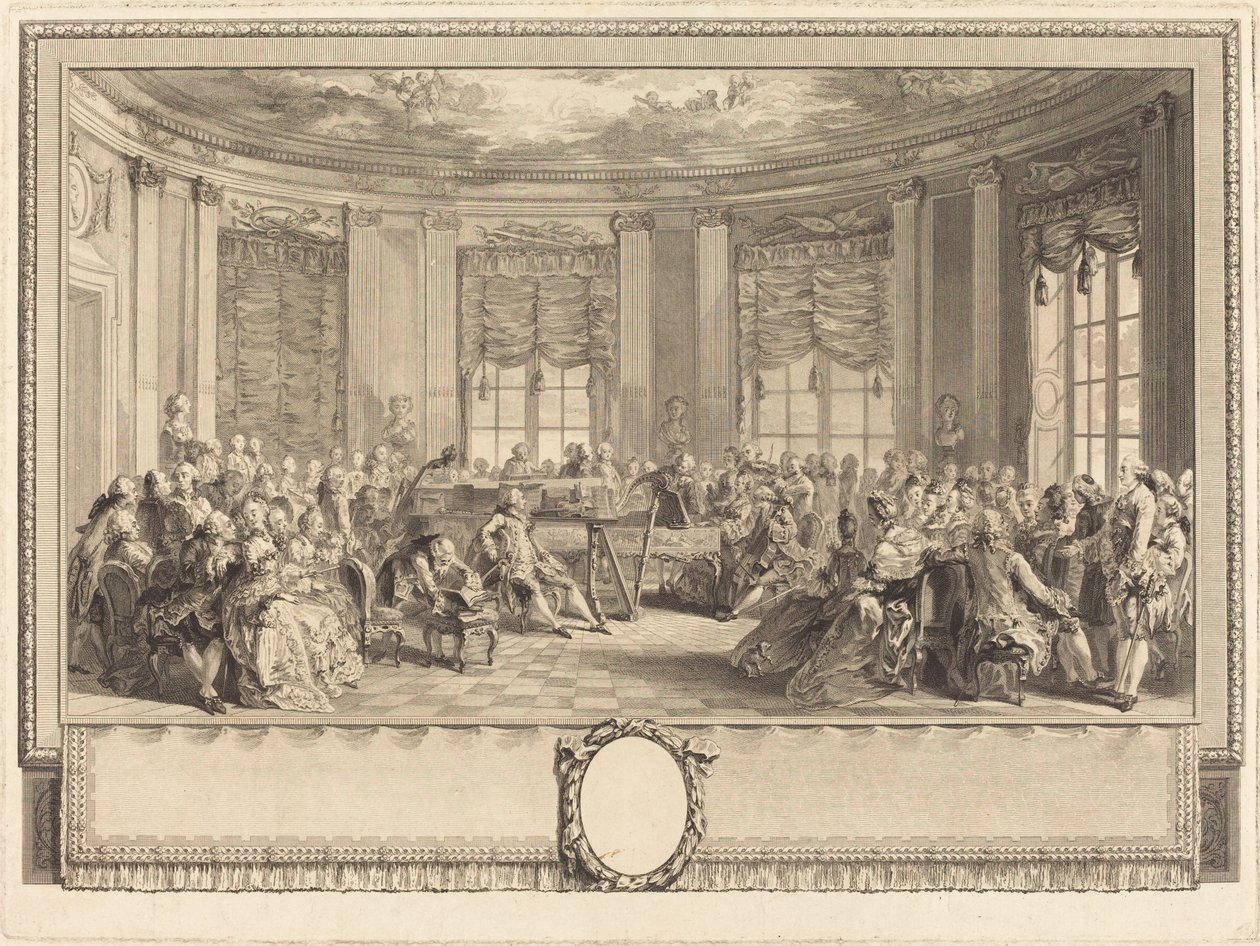 Il concerto da Antoine Jean Duclos after Augustin de Saint Aubin