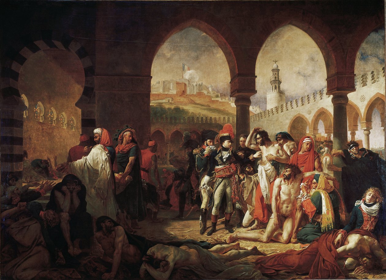 Bonaparte visita i malati di peste a Giaffa da Antoine Jean Gros
