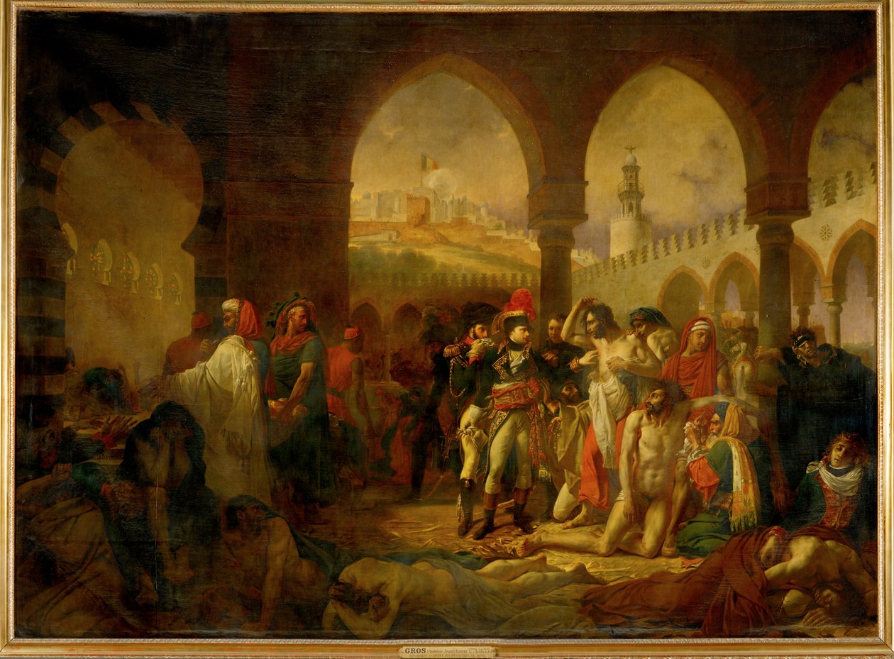 Bonaparte in visita agli appestati di Giaffa ... da Antoine Jean Gros