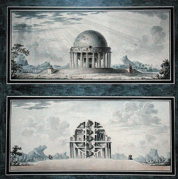Progetto per una Casa per un Cosmopolita, 1783 (dettaglio) da Antoine Laurent Thomas Vaudoyer