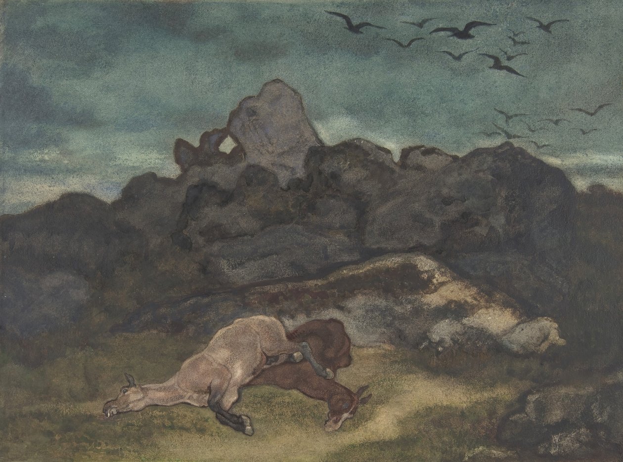 Cavalli morti, 1810-75 da Antoine Louis Barye