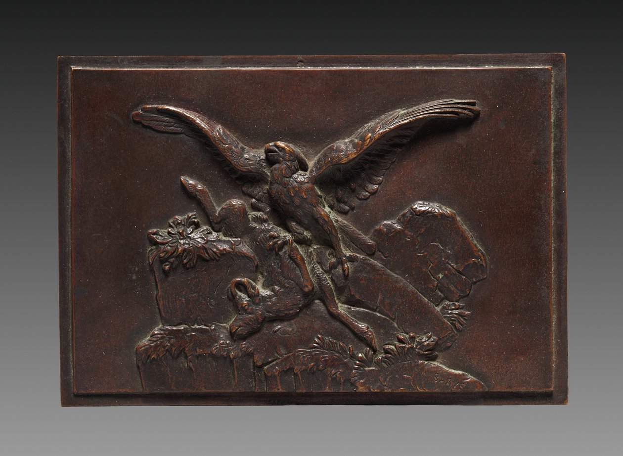 Aquila con camoscio, c1830-1875 da Antoine Louis Barye