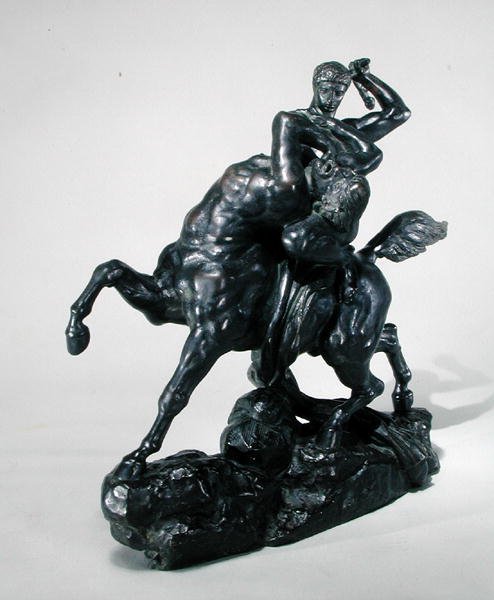 Teseo combatte il centauro Bienor (vista frontale) da Antoine Louis Barye