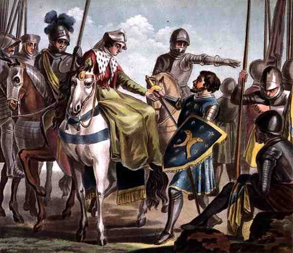 Jeanne de Navarre cattura il Conte di Bar da Antoine Louis Francois (after) Sergent Marceau