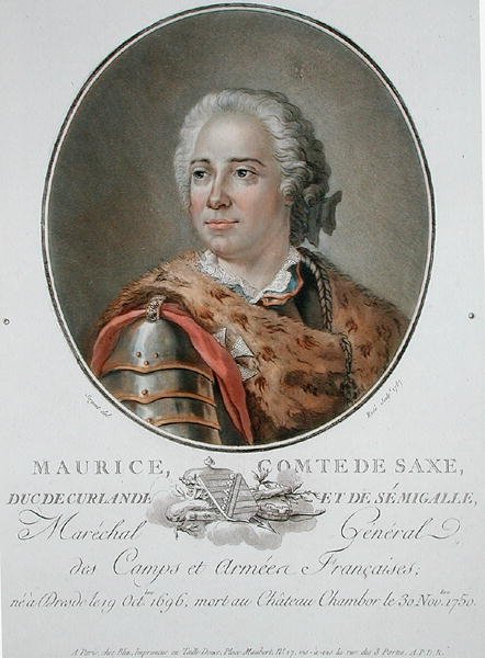 Maurizio (1696-1750) Conte di Sassonia da Antoine Louis Francois (after) Sergent Marceau