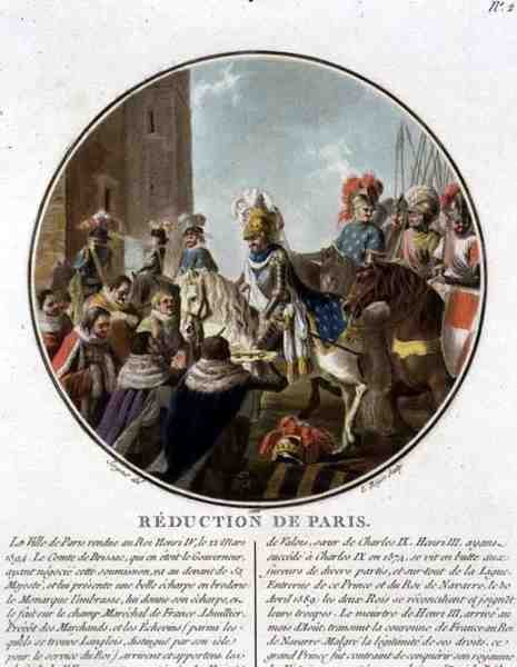 La cattura di Parigi nel 1594 da Antoine Louis Francois (after) Sergent Marceau