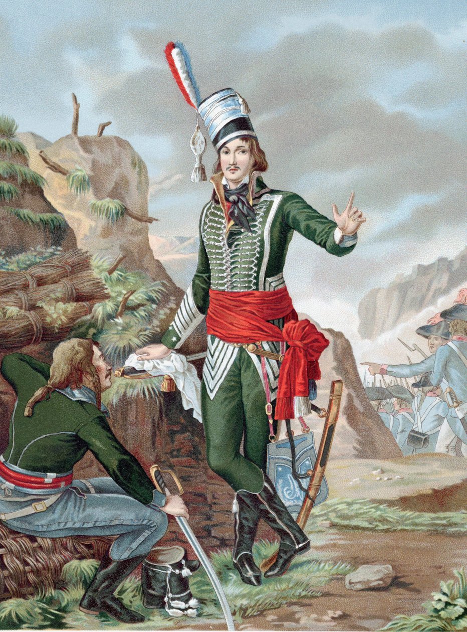 François Séverin Marceau-Desgraviers (1769-1896) soldato rivoluzionario francese: esercito repubblicano della Vandea: combatté a Fleurus, Magonza, Mannheim e Coblenza. Ferito mortalmente ad Altenkirchen da Antoine Louis Francois (after) Sergent Marceau