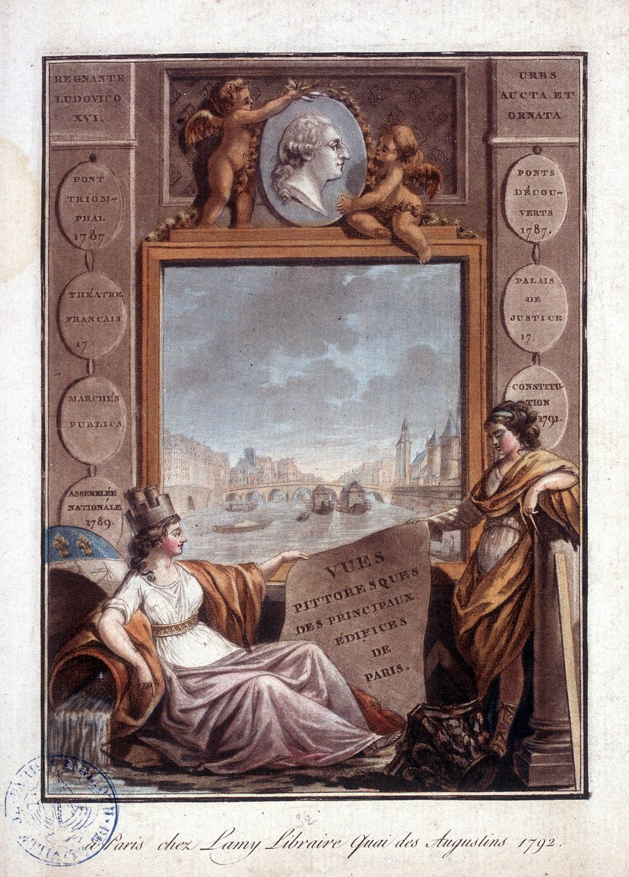 Parigi vista da Lamy, libreria quai des Augustins da Antoine Louis Francois Sergent Marceau