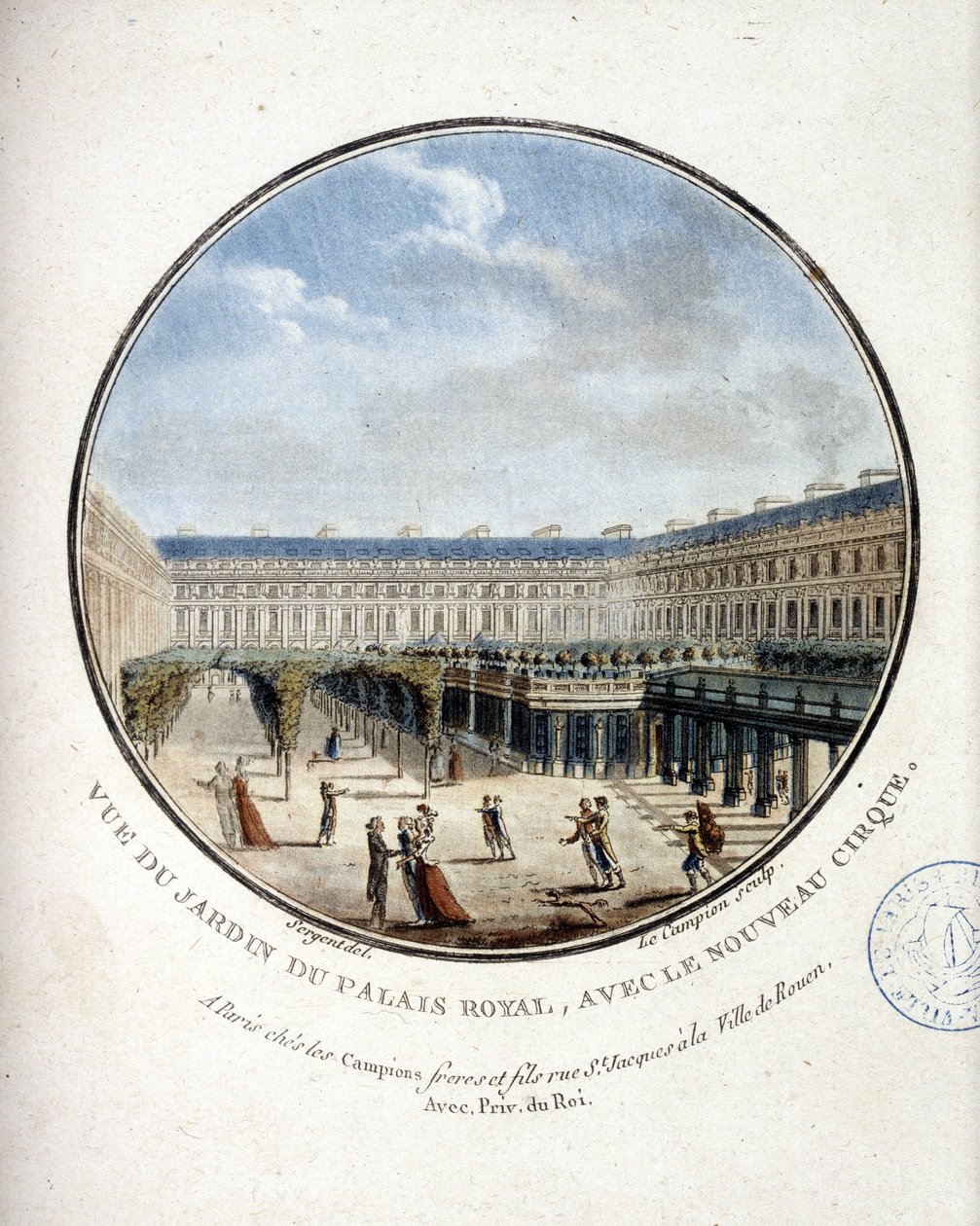 Vista del giardino del Palais Royal - in 