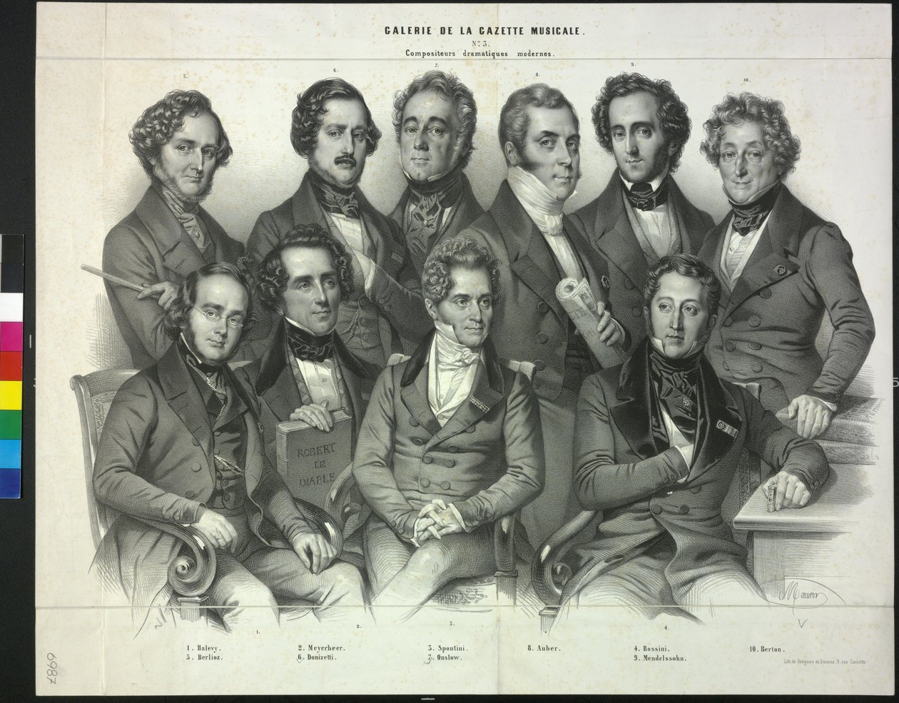 Gruppo di compositori famosi da Antoine Maurin