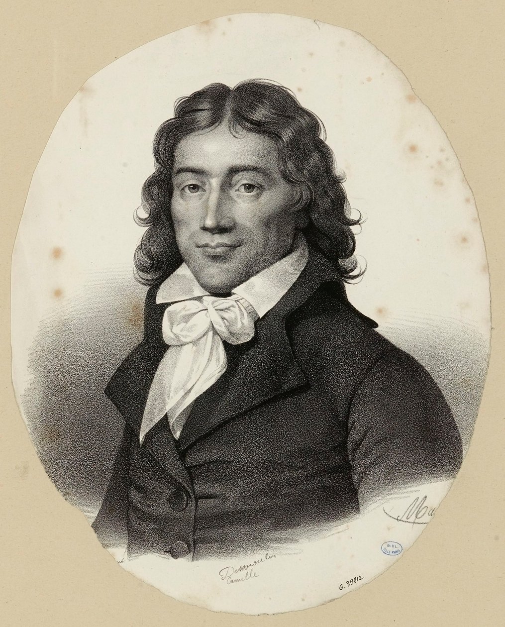Ritratto di Camille Desmoulins da Antoine Maurin