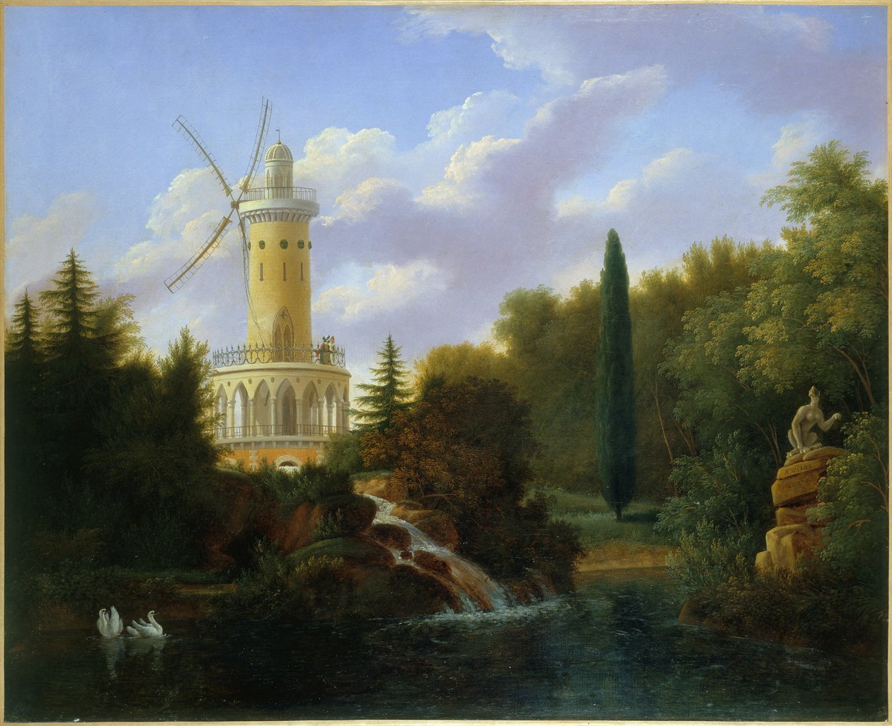 Mulino a vento alla Folie-Beaujon a Parigi, 1827 da Antoine Patrice Guyot