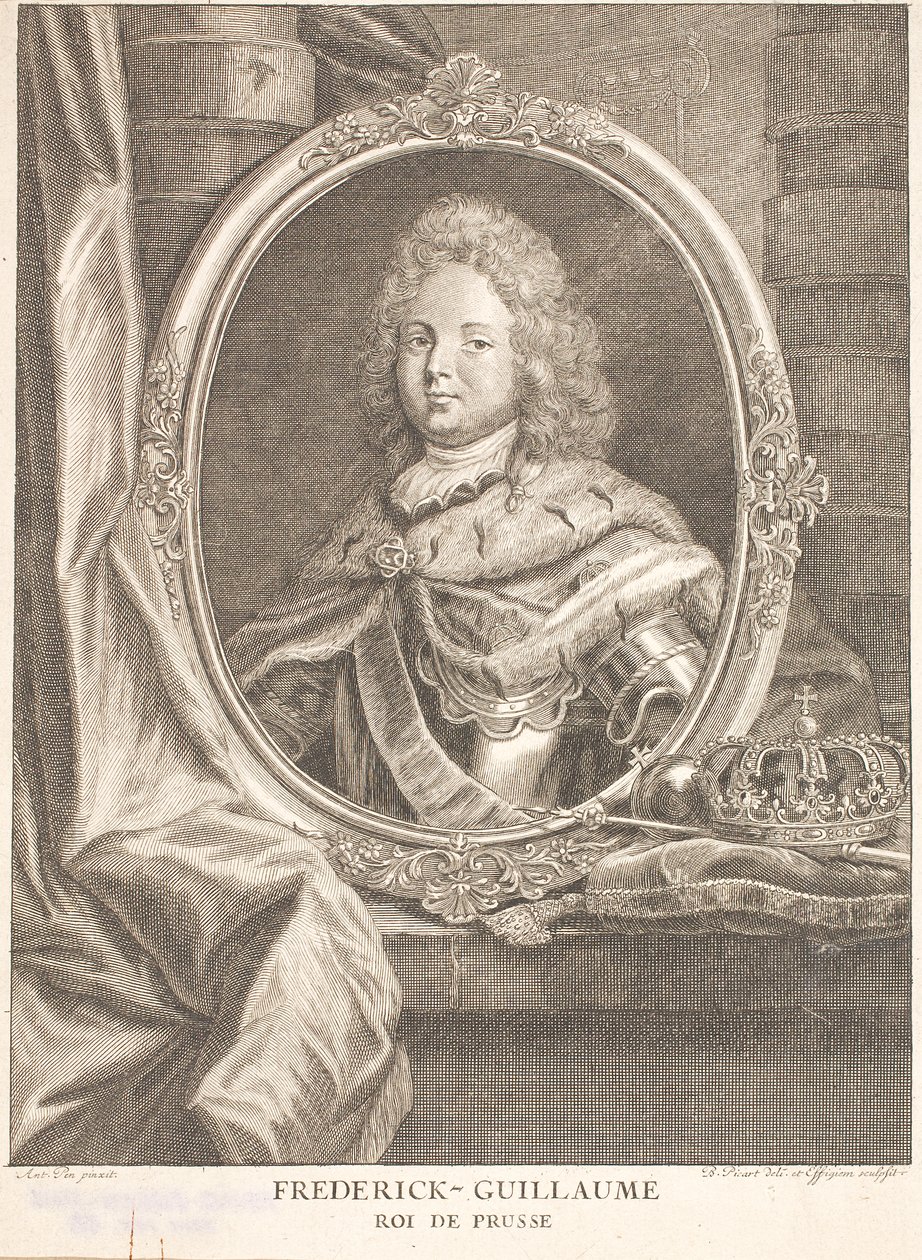 Federico Guglielmo I, re di Prussia e come Federico Guglielmo II elettore e margravio di Brandeburgo da Antoine Pesne
