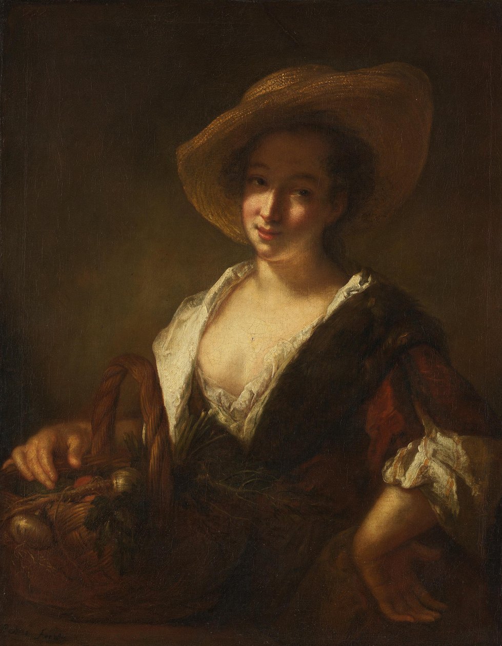 Ragazza con un cesto di verdure da Antoine Pesne
