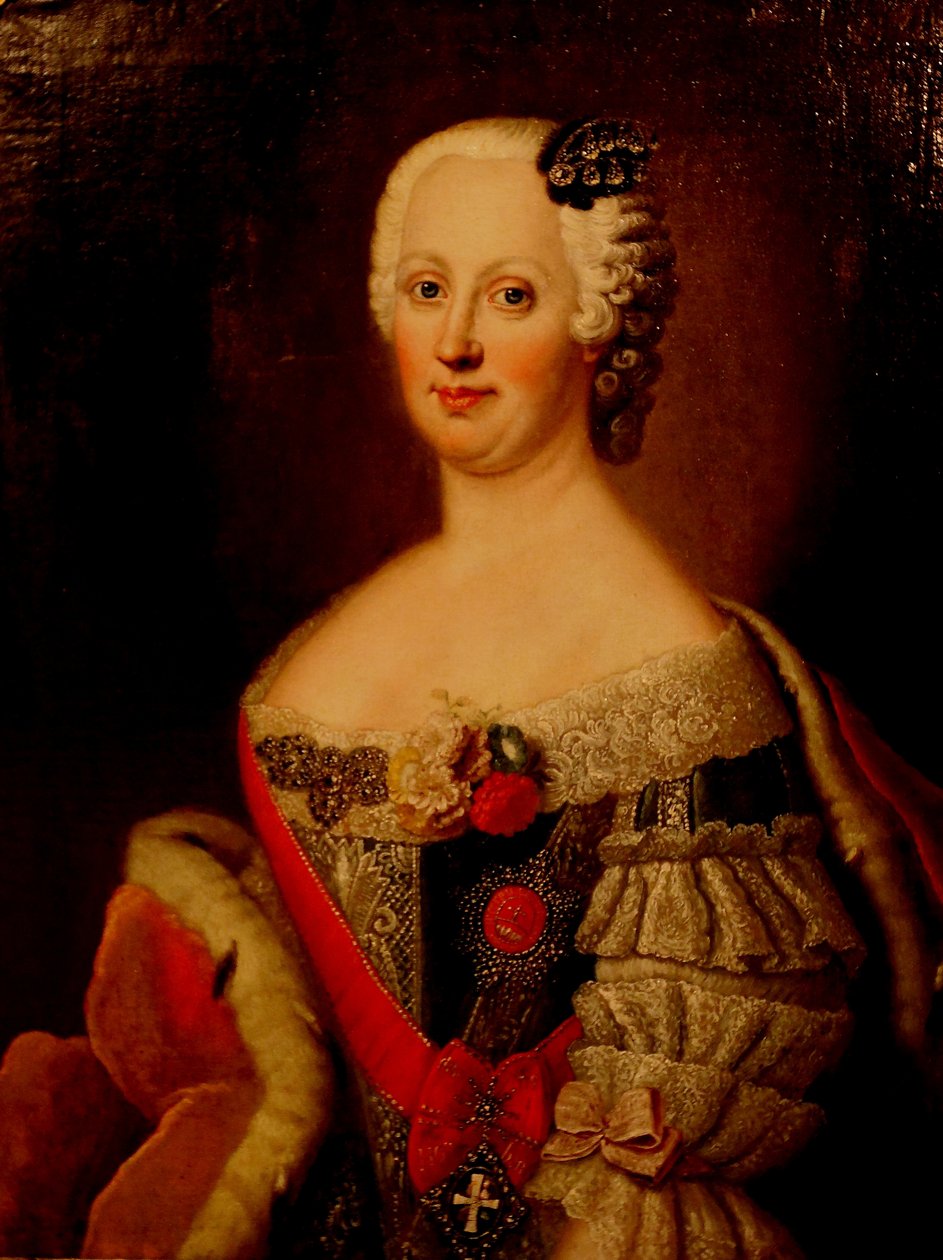 Ritratto di Johanna-Elizabeth, elettrice di Anhalt-Zerbst 1712-1760, madre di Caterina II, 1740s da Antoine Pesne
