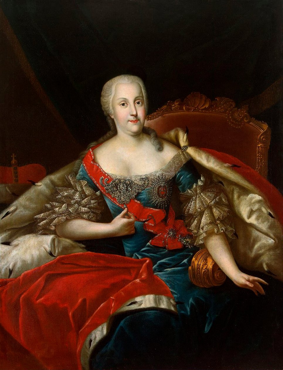 Ritratto di Johanna-Elizabeth, Elettrice di Anhalt-Zerbst, 1712-1760, c1746 da Antoine Pesne