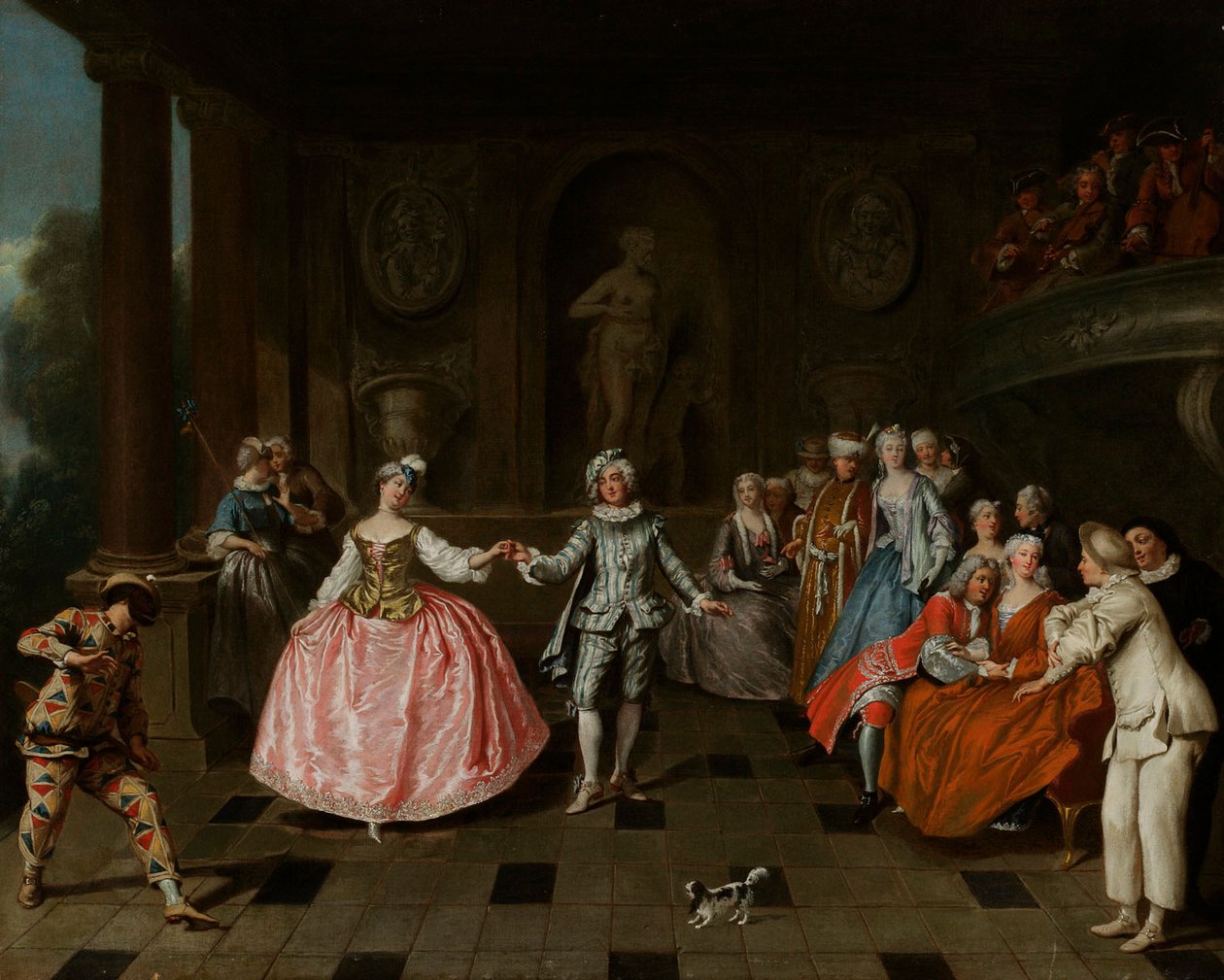 Il ballo in maschera da Antoine Pesne