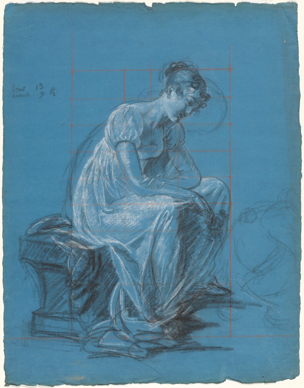 Donna seduta (recto) da Antoine Toussaint de Chazal