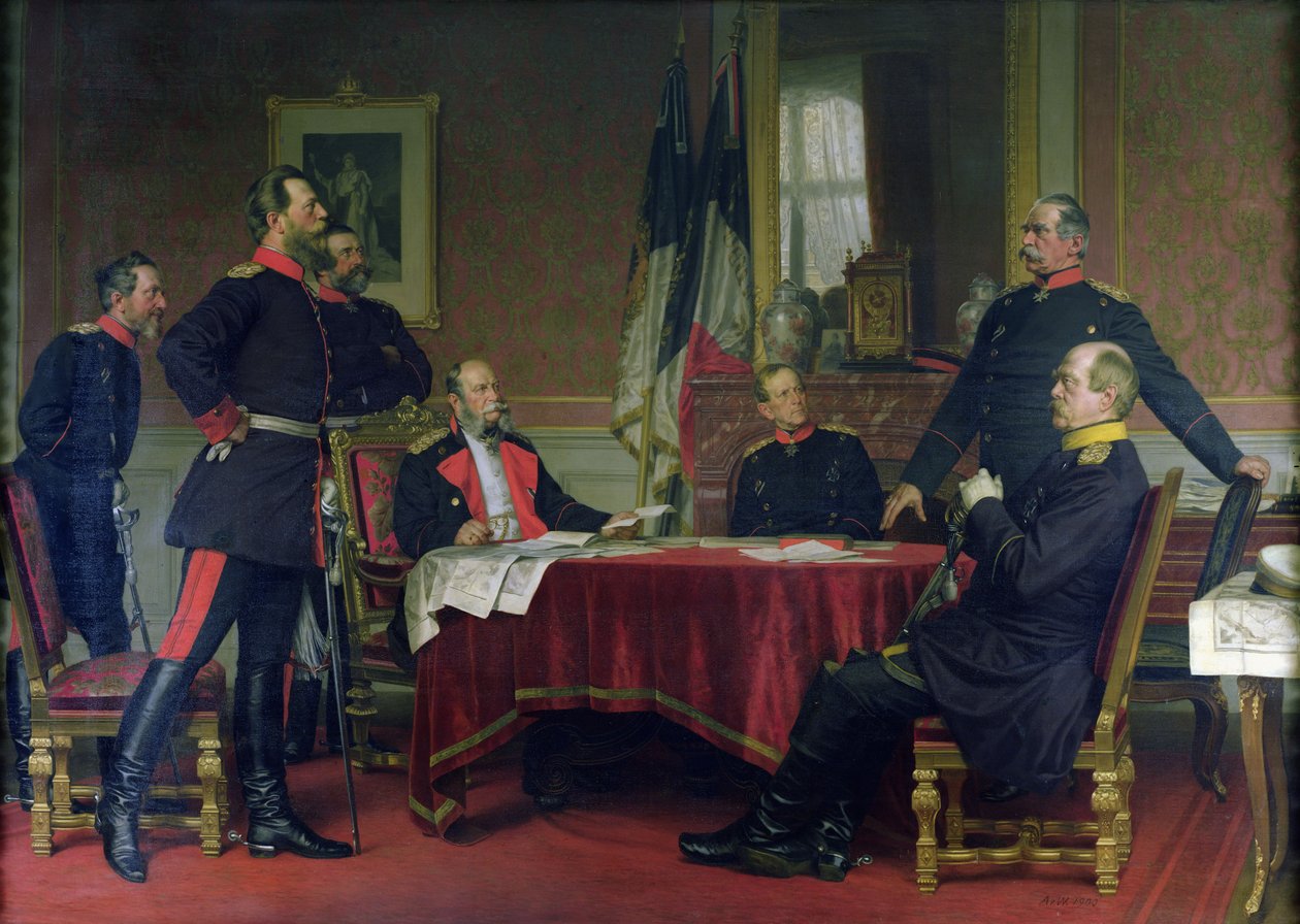 Discussione di una strategia di guerra a Versailles, 1900 da Anton Alexander von Werner