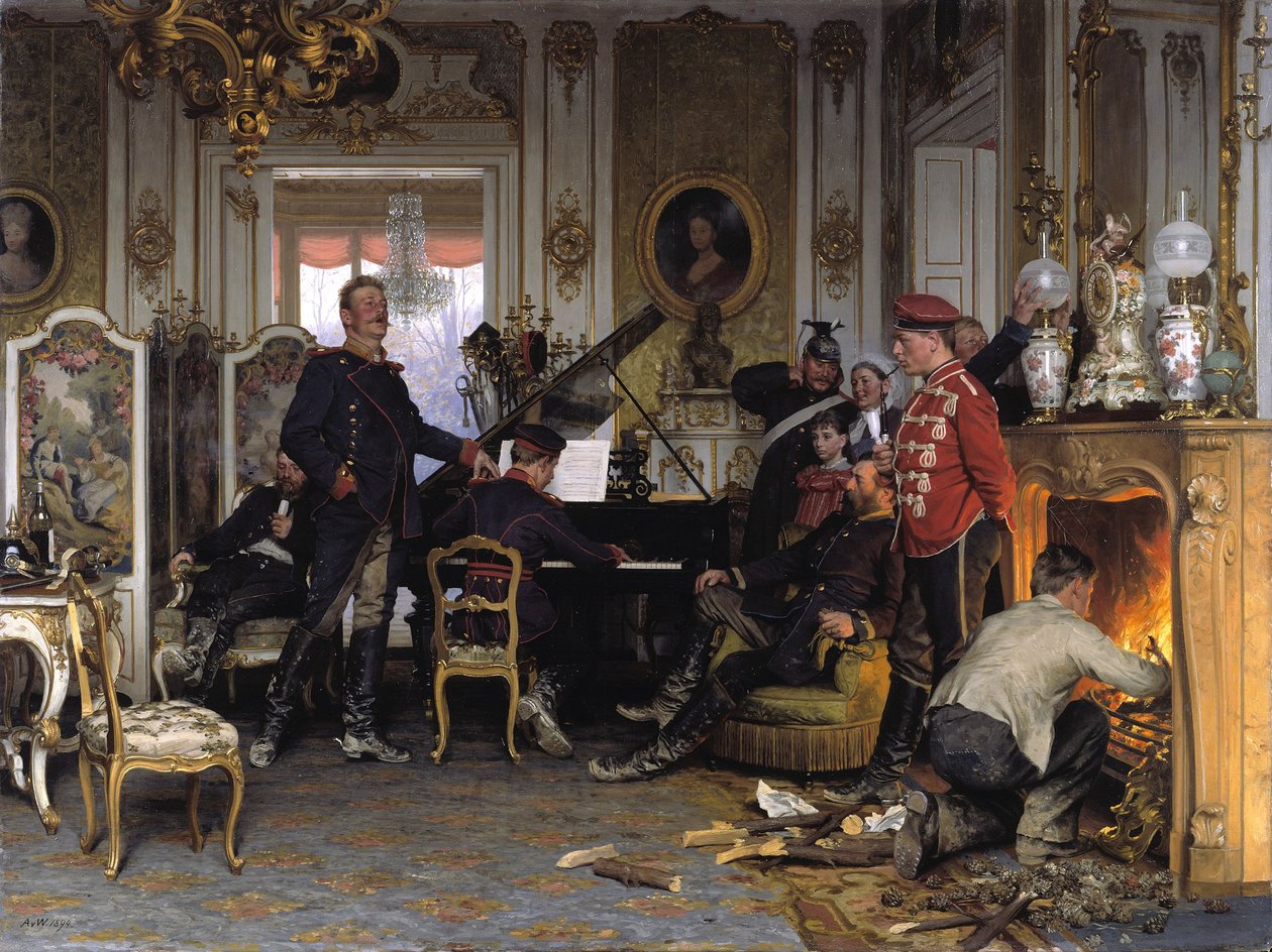 Nel quartier generale vicino a Parigi da Anton Alexander von Werner