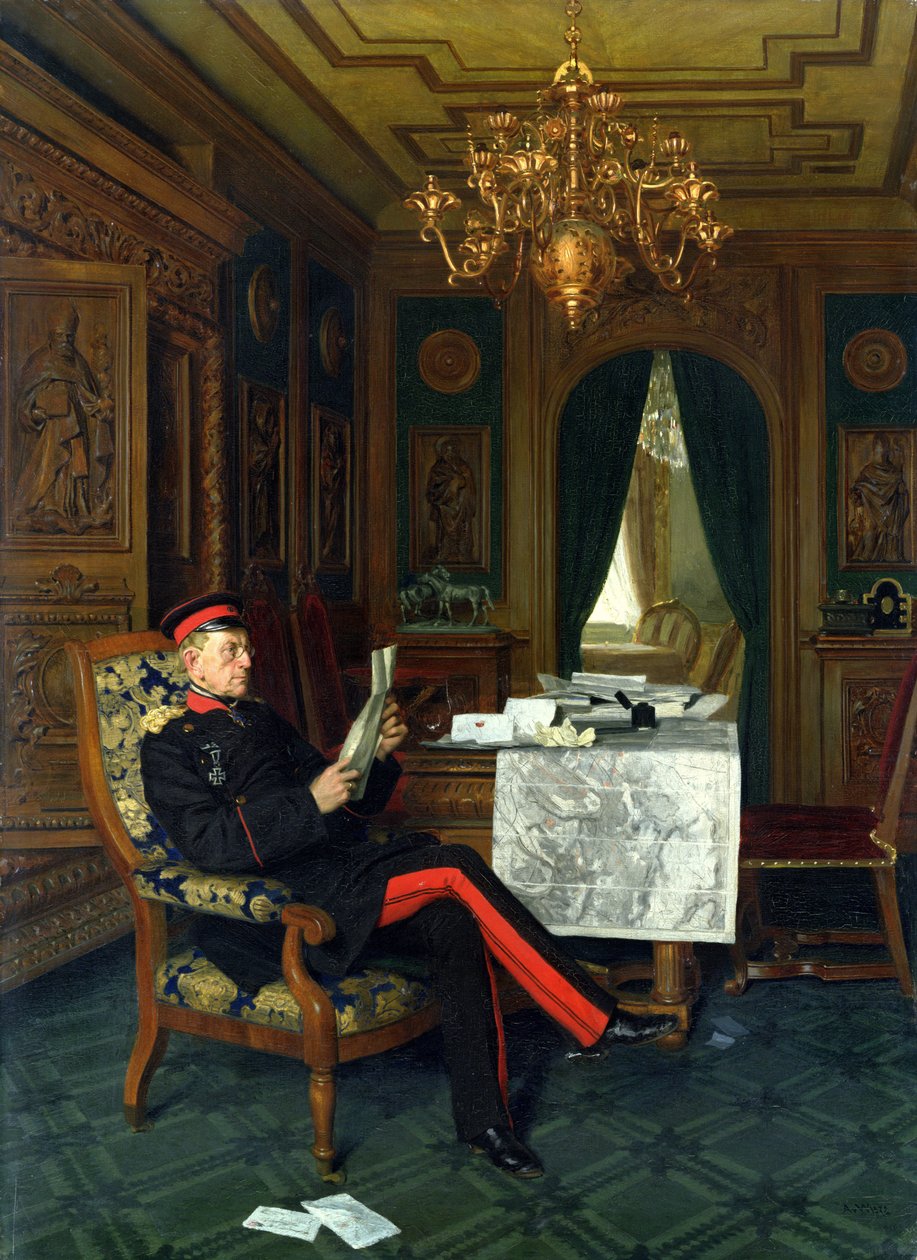Moltke a Versailles, 1872 da Anton Alexander von Werner