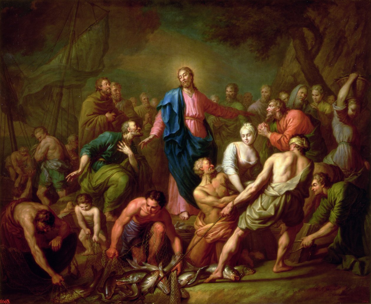 La pesca miracolosa, 1762 da Anton Pavlovich Losenko