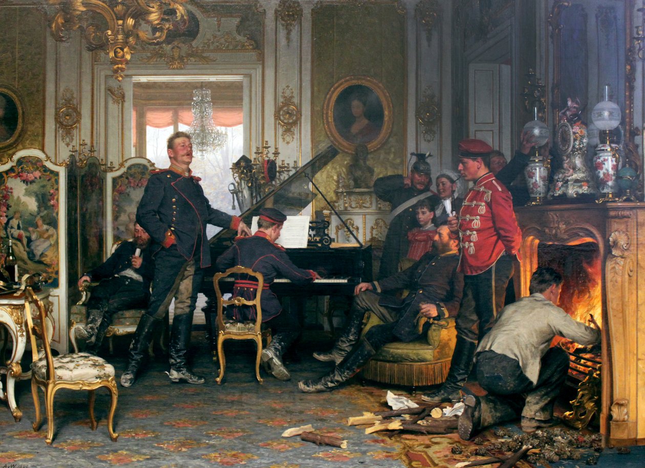 Un biglietto fuori Parigi da Anton Alexander von Werner